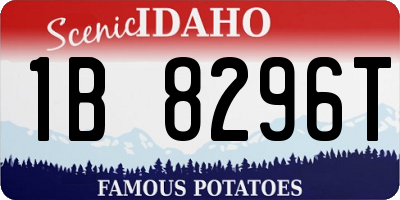 ID license plate 1B8296T