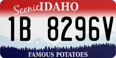 ID license plate 1B8296V
