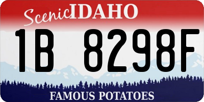 ID license plate 1B8298F
