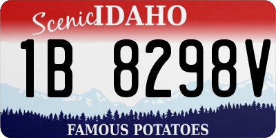 ID license plate 1B8298V