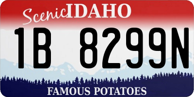 ID license plate 1B8299N