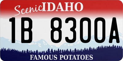 ID license plate 1B8300A