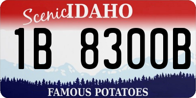 ID license plate 1B8300B