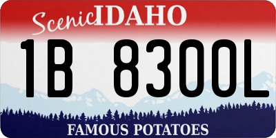 ID license plate 1B8300L