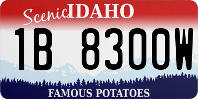 ID license plate 1B8300W
