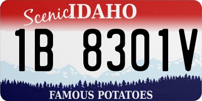 ID license plate 1B8301V