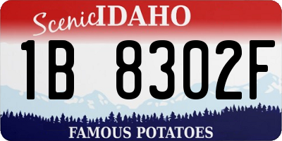 ID license plate 1B8302F