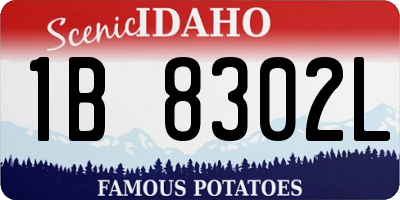 ID license plate 1B8302L