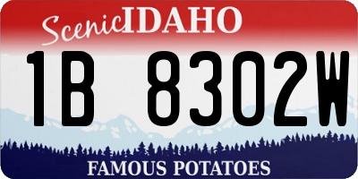 ID license plate 1B8302W