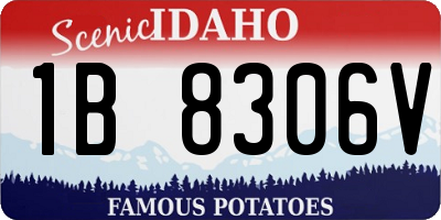 ID license plate 1B8306V