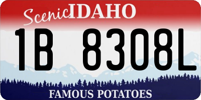ID license plate 1B8308L