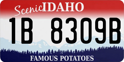ID license plate 1B8309B