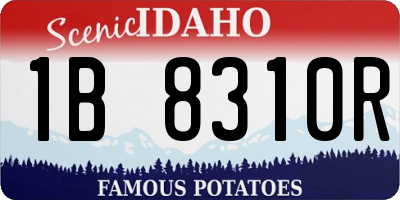 ID license plate 1B8310R