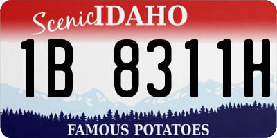 ID license plate 1B8311H