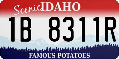 ID license plate 1B8311R