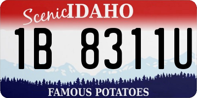 ID license plate 1B8311U