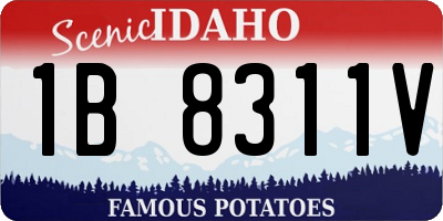 ID license plate 1B8311V