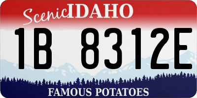 ID license plate 1B8312E