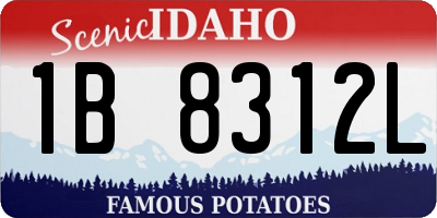 ID license plate 1B8312L