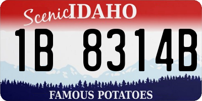 ID license plate 1B8314B