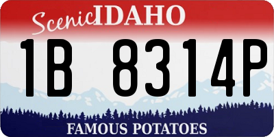 ID license plate 1B8314P
