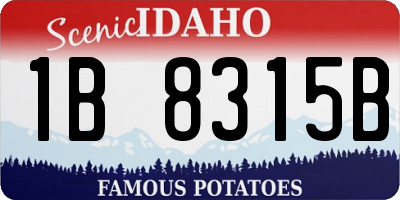ID license plate 1B8315B