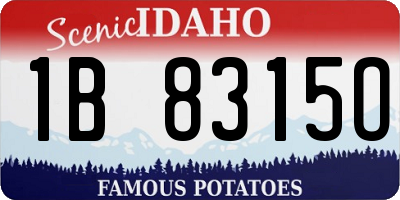 ID license plate 1B8315O