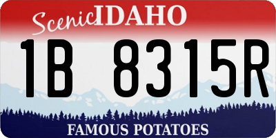 ID license plate 1B8315R