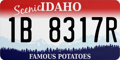 ID license plate 1B8317R