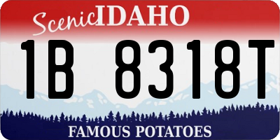 ID license plate 1B8318T