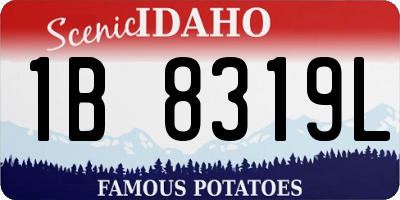 ID license plate 1B8319L