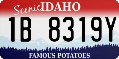 ID license plate 1B8319Y