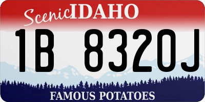 ID license plate 1B8320J