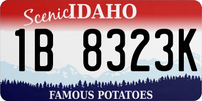 ID license plate 1B8323K
