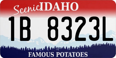 ID license plate 1B8323L