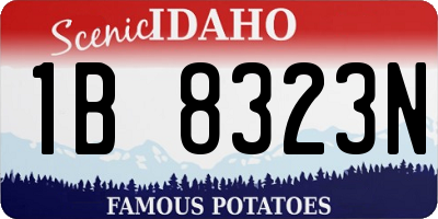 ID license plate 1B8323N
