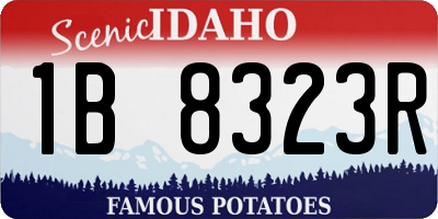 ID license plate 1B8323R