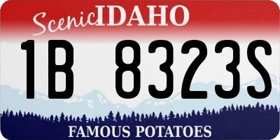 ID license plate 1B8323S