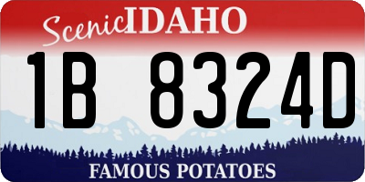 ID license plate 1B8324D