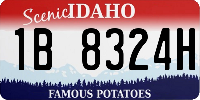 ID license plate 1B8324H