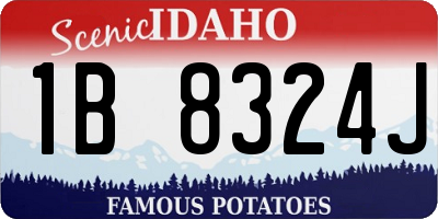 ID license plate 1B8324J