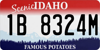 ID license plate 1B8324M