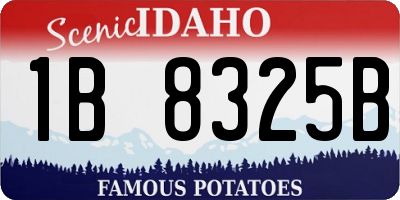 ID license plate 1B8325B