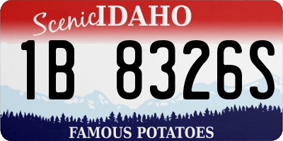 ID license plate 1B8326S