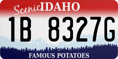 ID license plate 1B8327G
