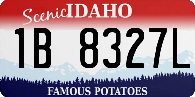 ID license plate 1B8327L