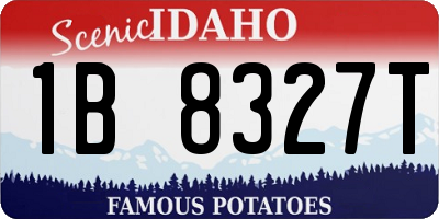 ID license plate 1B8327T