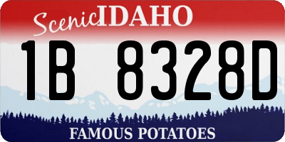 ID license plate 1B8328D