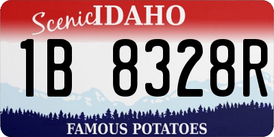 ID license plate 1B8328R