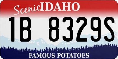 ID license plate 1B8329S